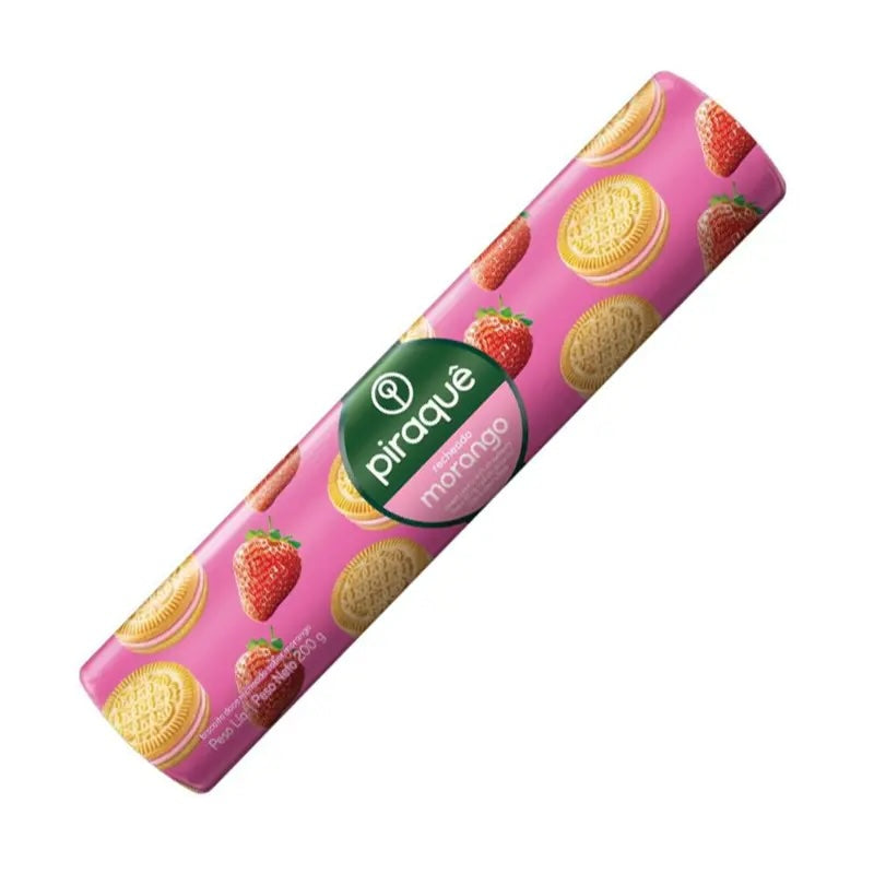 PIRAQUE BISCOITO RECHEADO DE MORANGO