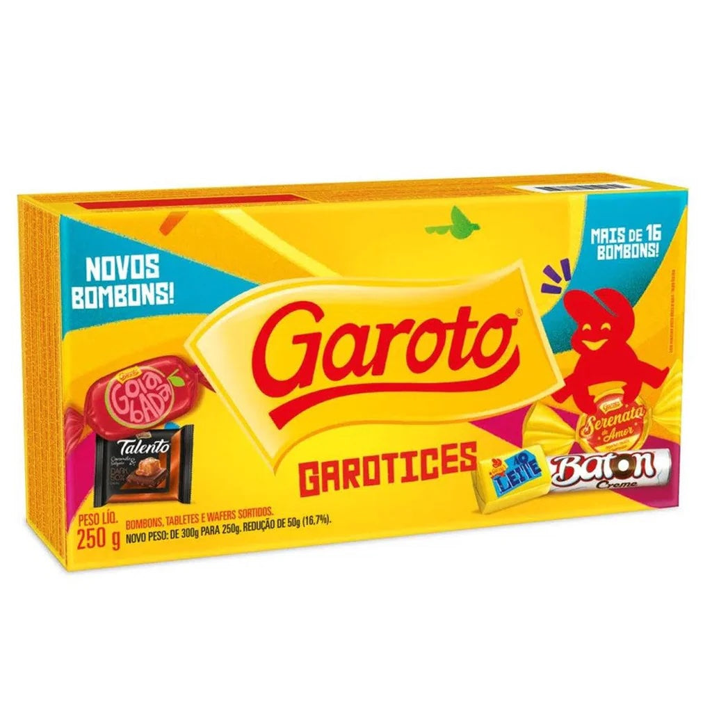 BOMBOM GAROTO CAIXA AMARELA 250 GR