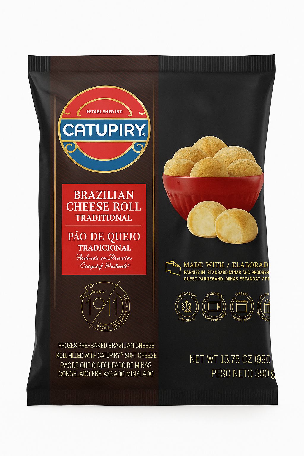 PAO DE QUEIJO RECHEADO COM CATUPIRY