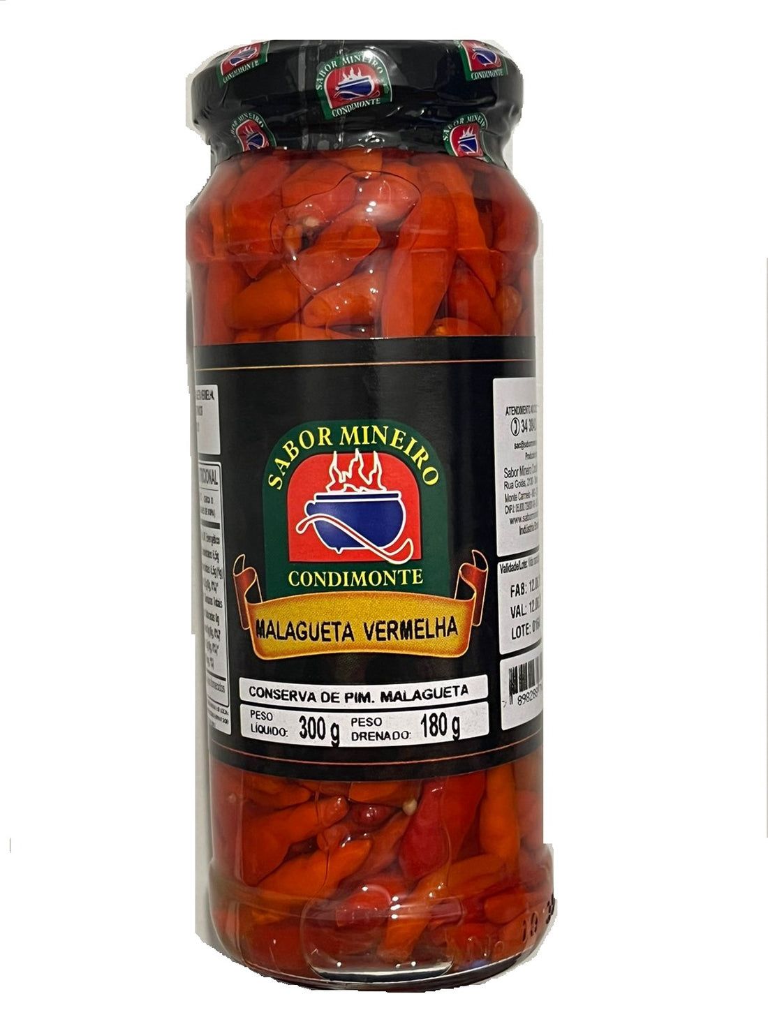 PIMENTA MALAGUETA VERMELHA 180 GR